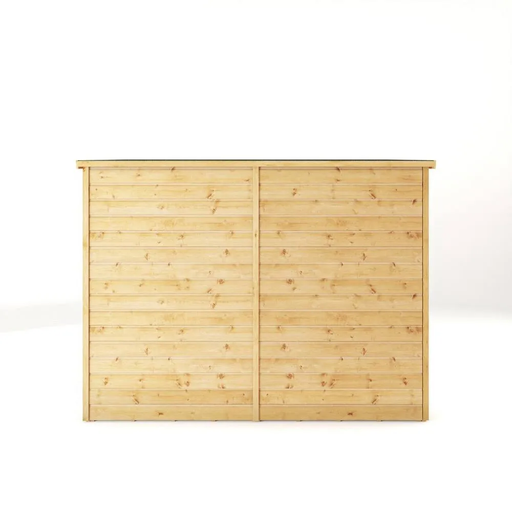 Mercia 8x4 Feet Modular Shiplap Pent - Windowless - L252 x W127.9 x H203.3 cm in Light Brown 4