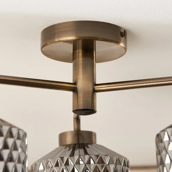 Abingdon 3 Light Semi Flush Ceiling Light 4