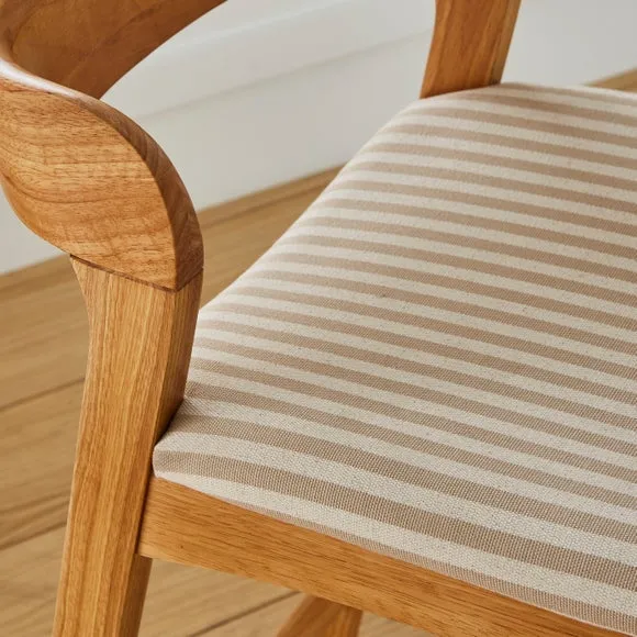 Melia Counter Height Barstool, Striped Fabric 3