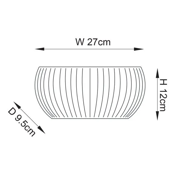 Vogue Evora Ribbed Wall Light 6