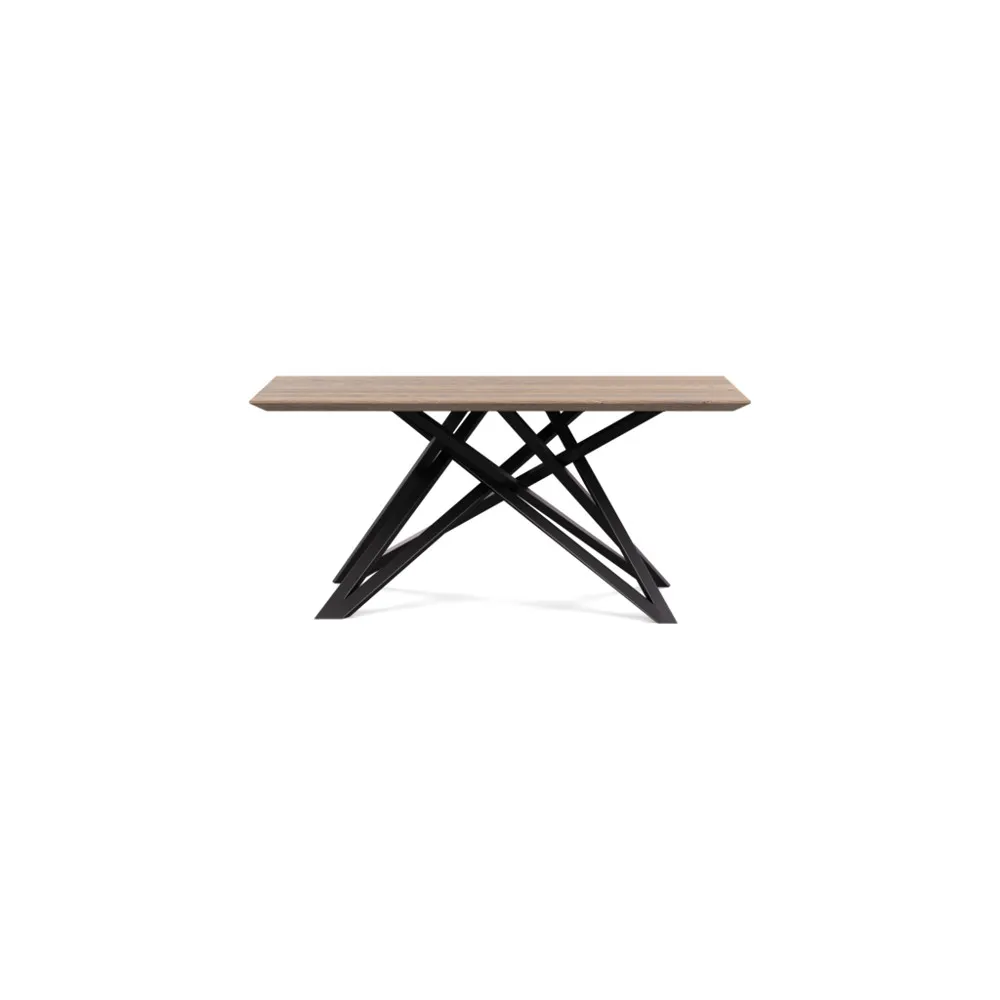 Heal's Vienna Dining Table 160x90cm Grey Oiled Oak Chamfered Edge Filled 1