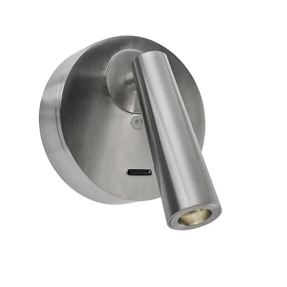 Netlighting Gamma LED Wall Reading Light Satin Nickel 175lm 2700K in Grey 2