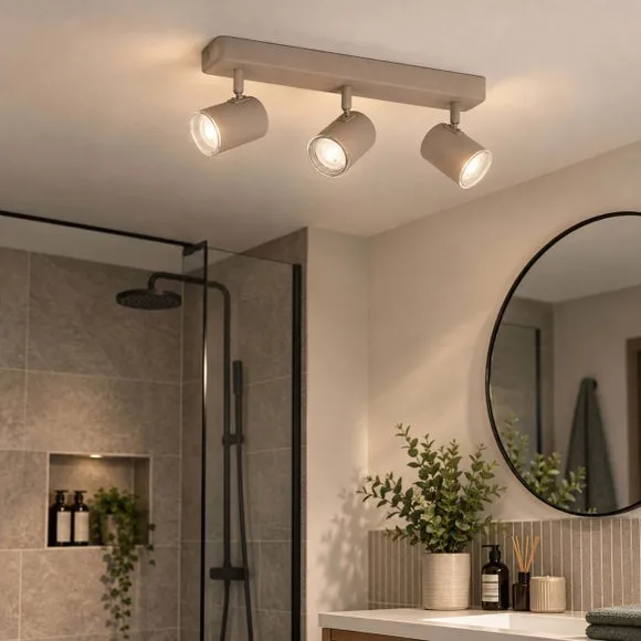 EGLO Consuma 3 Light Adjustable Semi Flush Spotlight Bar