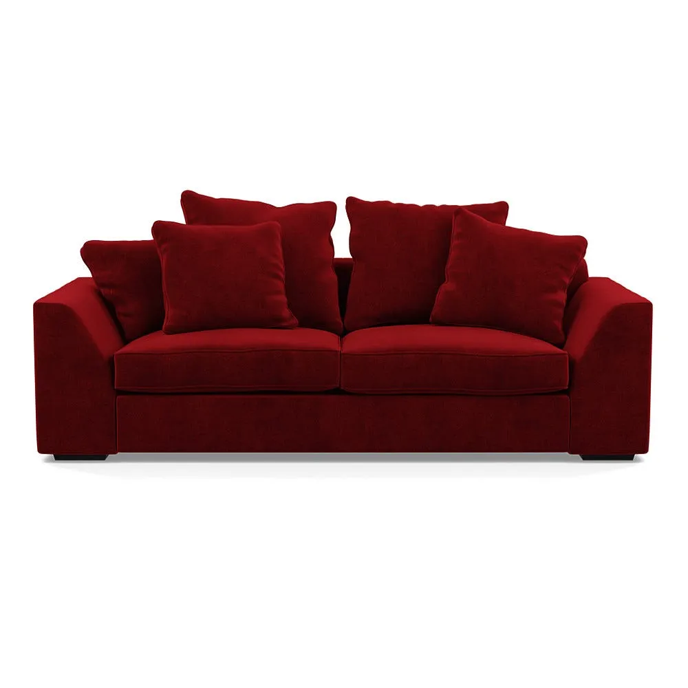 Heal's Cumulus 4 Seater Sofa Smart Luxe Velvet Mulberry Black Feet 1