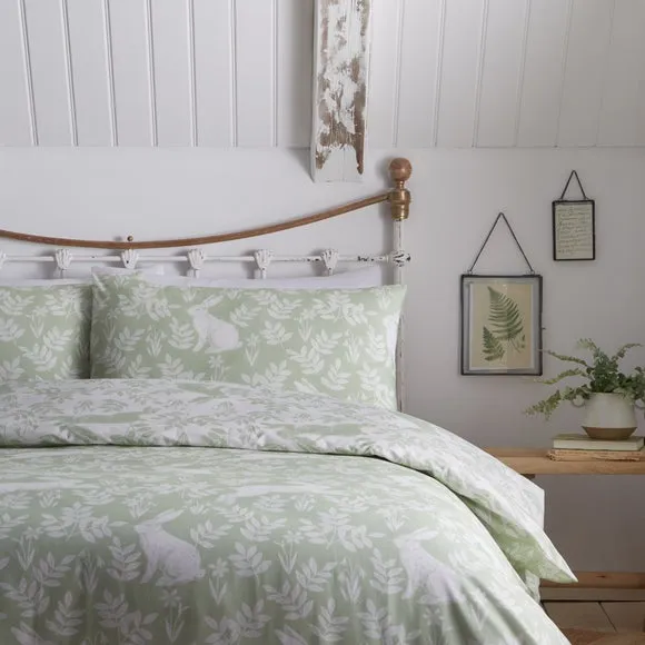 Dreams n Drapes Spring Rabbits Reversible Duvet Cover and Pillowcase Set 2