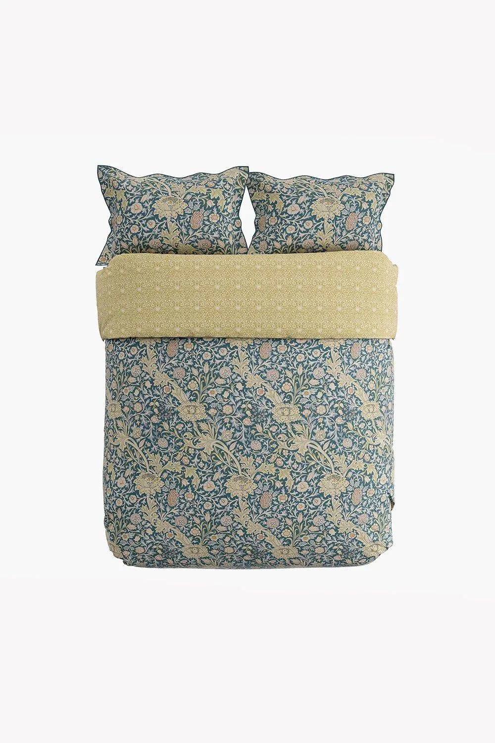 Morris & Co 'Trent' Cotton Duvet Cover Set in Blue 3