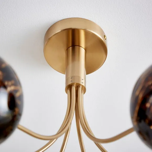 Kira 6 Light Tortoiseshell Ceiling Light 3