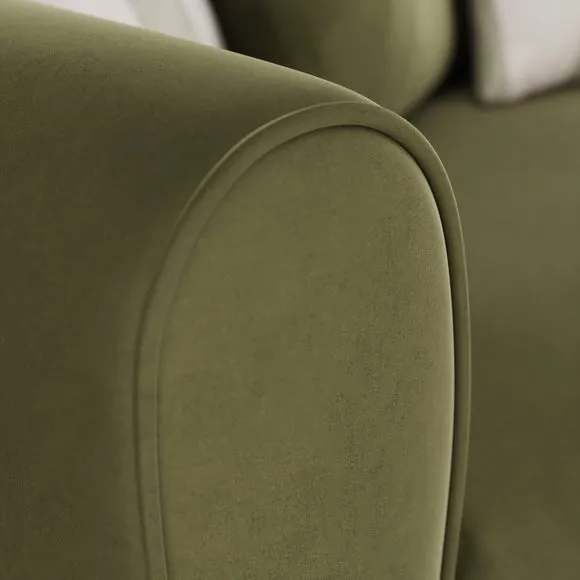 Blake Opulent Velvet Stripe Combo 3 Seater Sofa 4