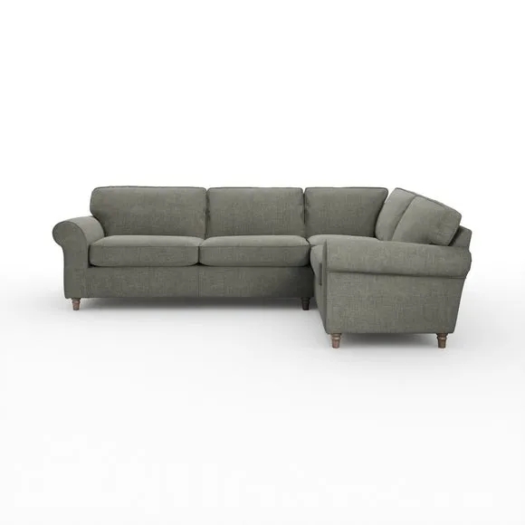 Flori Tonal Plush Chenille Corner Sofa 6