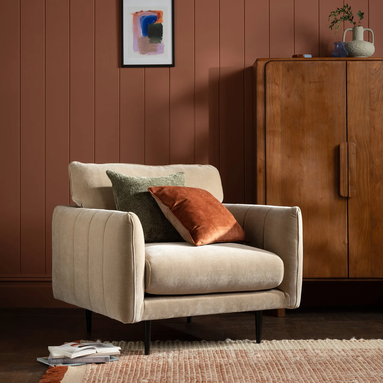 Brea Armchair, Neutral Fabric | Barker & Stonehouse 2