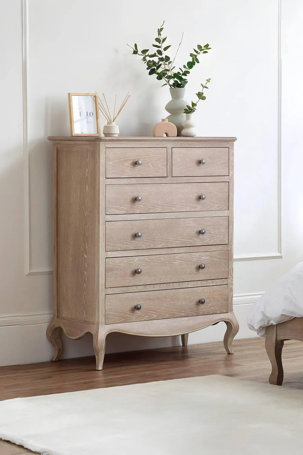 Julian Bowen Camille French Style 6 Drawer Chest (4+2) in Beige