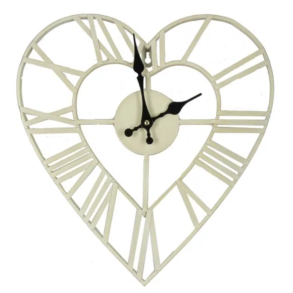 Hometime Metal Heart Shape Wall Clock