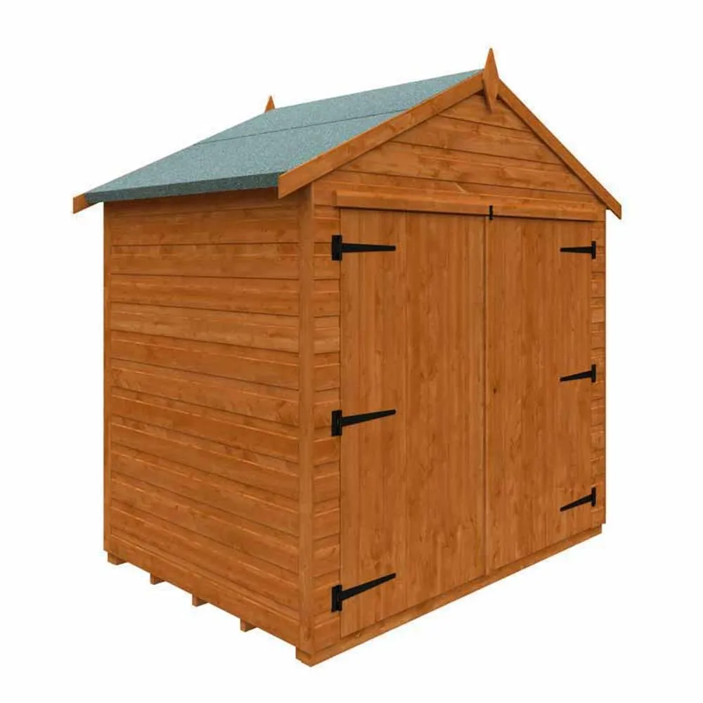 Buttercup Farm 4x6 Flex Apex Bike Shed 12mm Flex - L123.8 x W175 x H195.3 cm in Burnt Orange