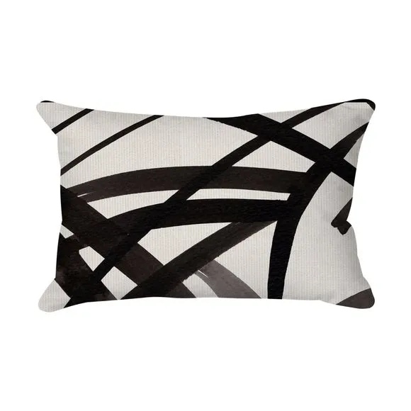 Brushstrokes Modern Rectangle Cushion Cover 3