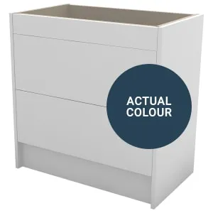 Duarti By Calypso Cascade 800mm Full Depth 2 Drawer Floor Standing Vanity Unit - Twilight Blue