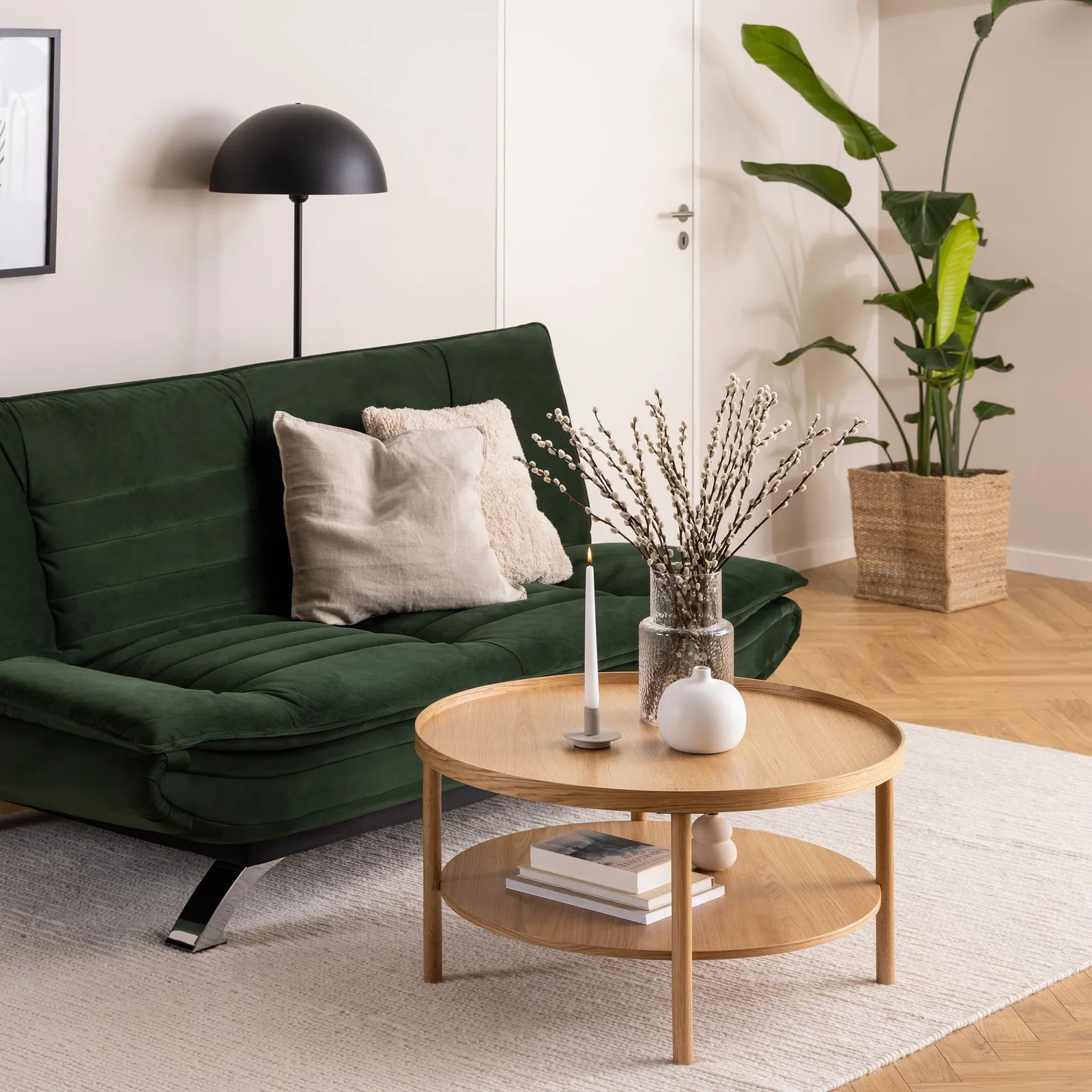 Furniture To Go Banbury Round Coffee Table in Oak 80x42cm in Brown 3
