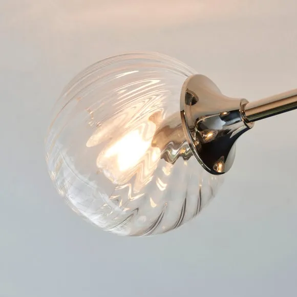 Vogue Asher Art Deco 6 Light Semi Flush Ceiling Light 3
