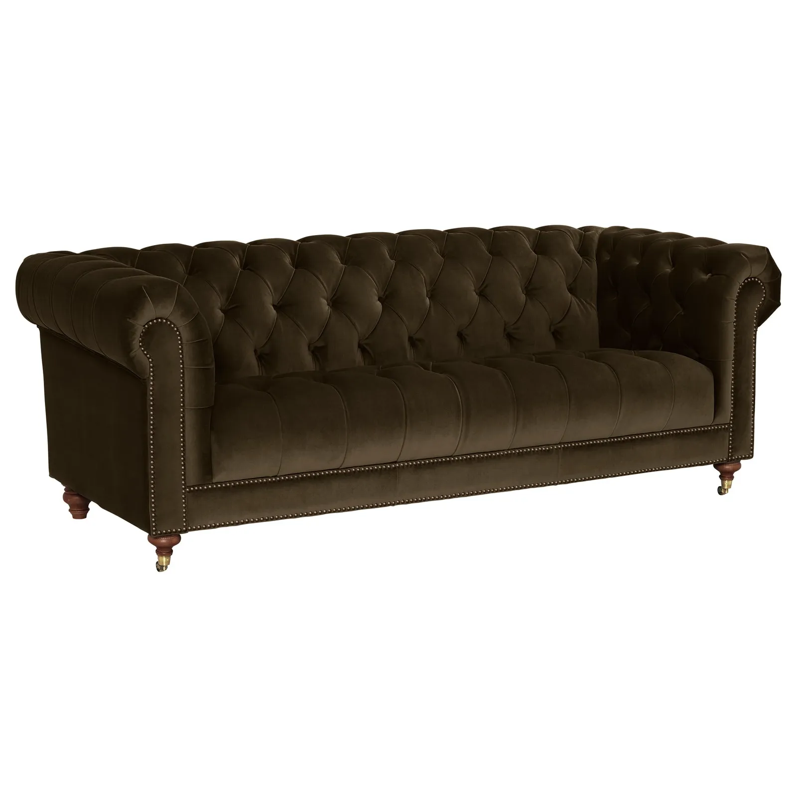 Ullswater 3.5 Seater Chesterfield Sofa, Green Velvet | Barker & Stonehouse 2
