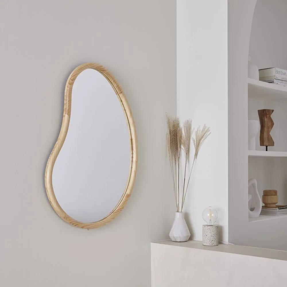 sweeek 85cm wooden mirror in Beige 1
