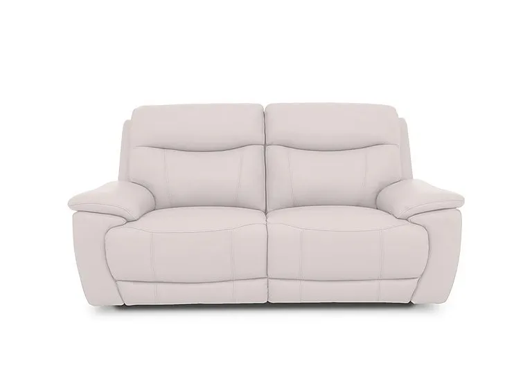 Sloane Leather 3 Seater Power Recliner Sofa with Power Headrests - Cotton