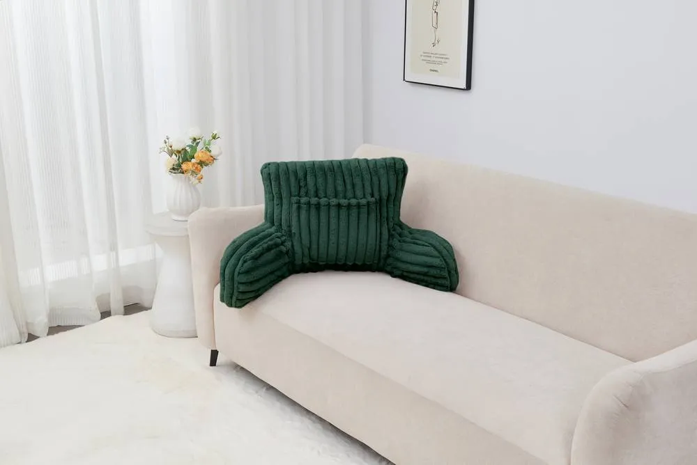 GAVENO CAVAILIA Super Comfy Ribbed Warm Cuddle Cushion in Dark Green 5