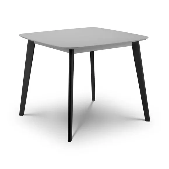 Casa 4 Seater Square Dining Table, Grey and Black 2