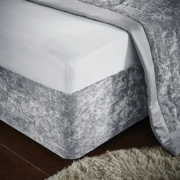 Catherine Lansfield Crushed Velvet Divan Base Bed Wrap 2