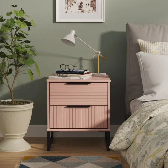 Harborne 2 Drawer Bedside Table 1