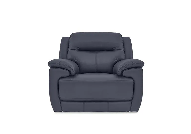 Touch Leather Armchair - BV Ocean Blue