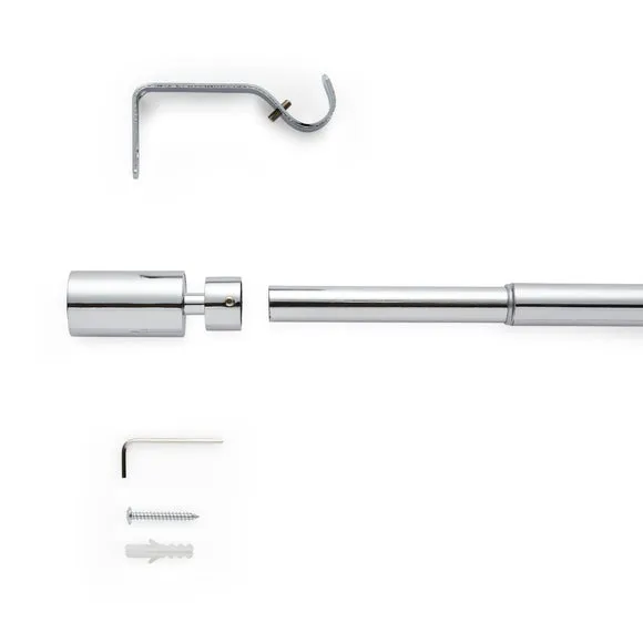Barrel Extendable Metal Eyelet Curtain Pole 2