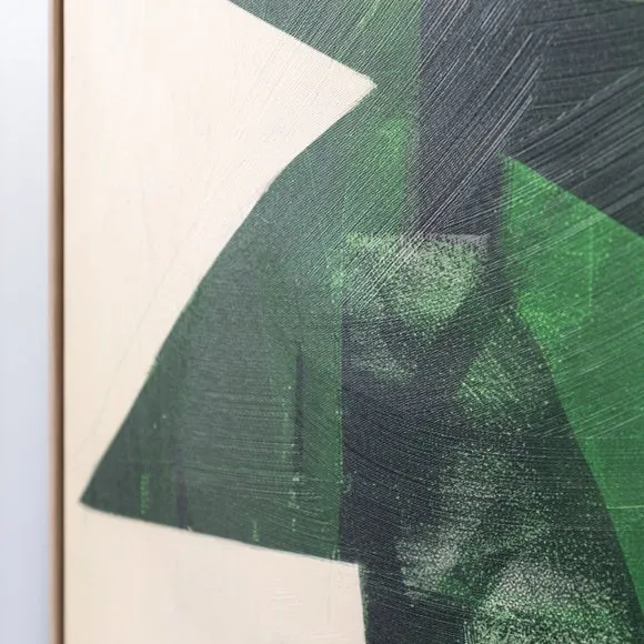 Cedar & Sage Emerald Abstract Framed Canvas 2