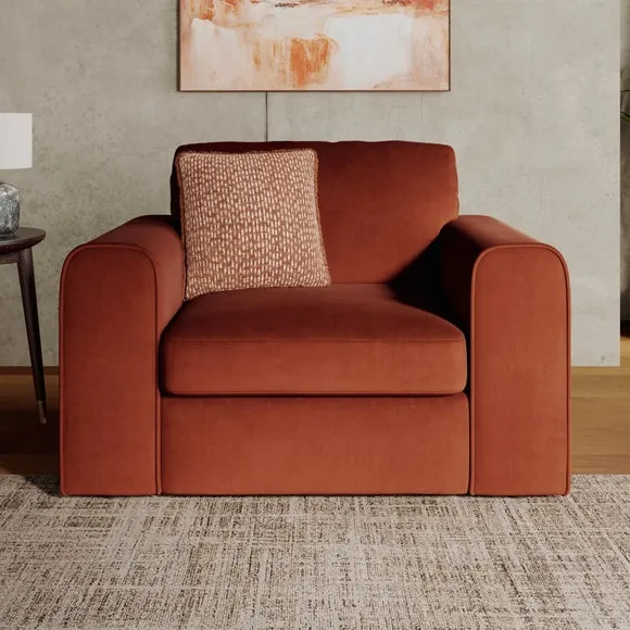 Abel Matte Velvet Snuggle Chair 1