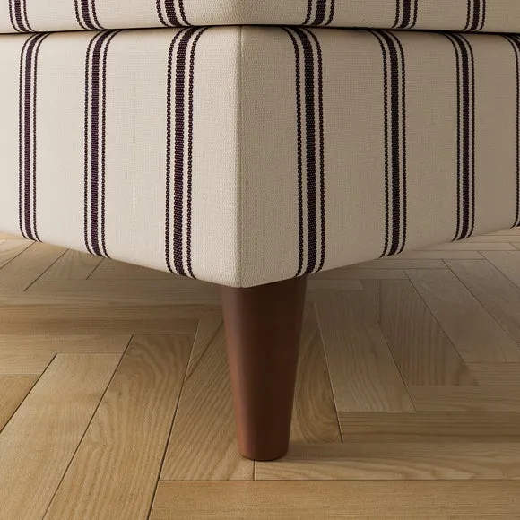 Zoe Folkstone Stripe Square Storage Footstool 4