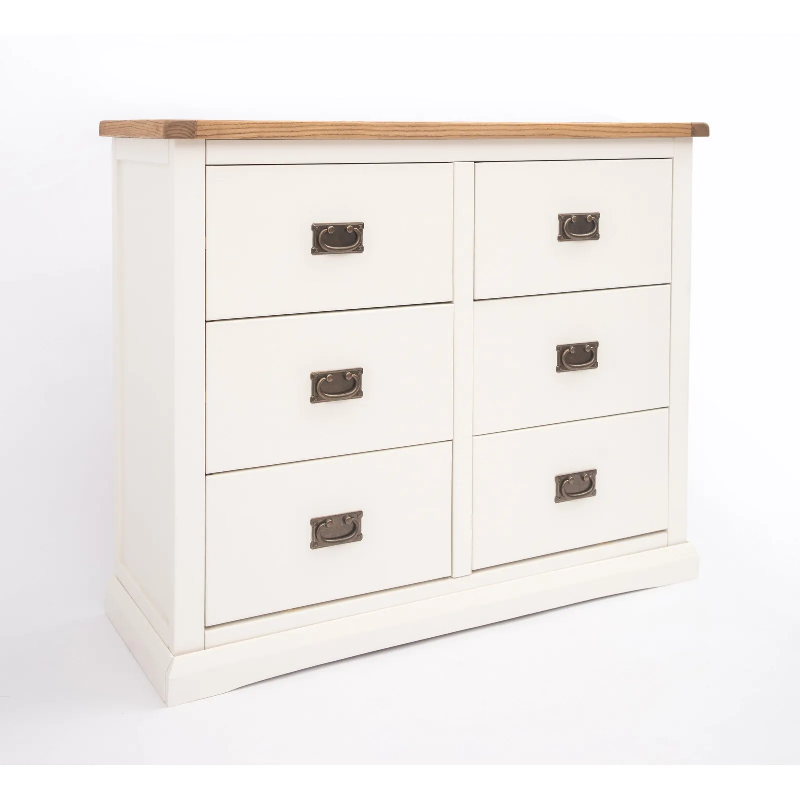Cabinet Bits Cosenza 6 Drawer Chest of Drawers Bras Drop Handle in Off-White 3