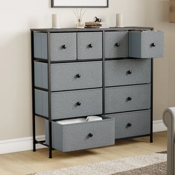 Maye 10 Drawer Fabric Chest 2