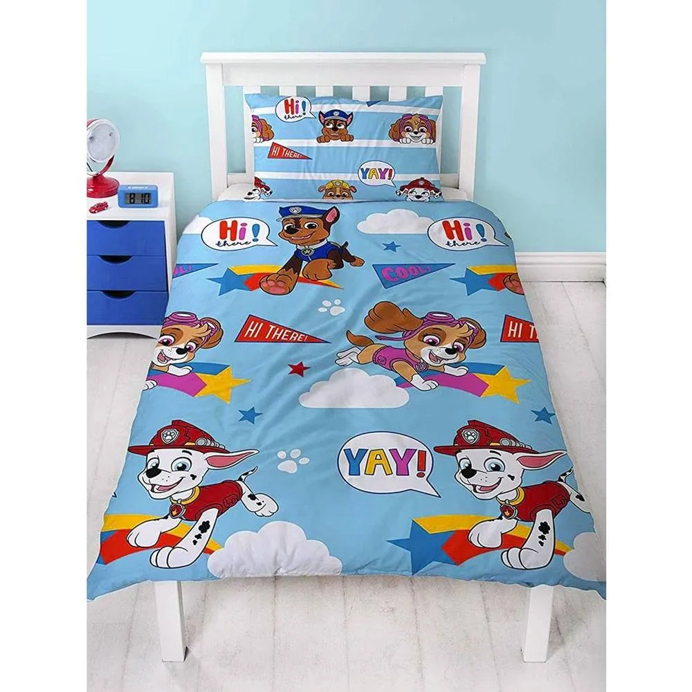 Paw Patrol Cool Reversible Rotary Duvet Cover Set in Blue