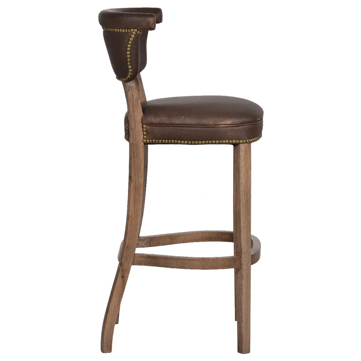 Timothy Oulton Angeles Barstool, Brown Leather | Barker & Stonehouse 3
