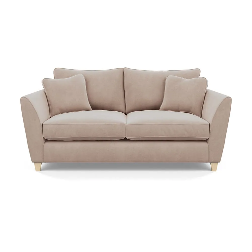 Heal's Torino 3 Seater Sofa Smart Velvet Pebble Natural Feet 1