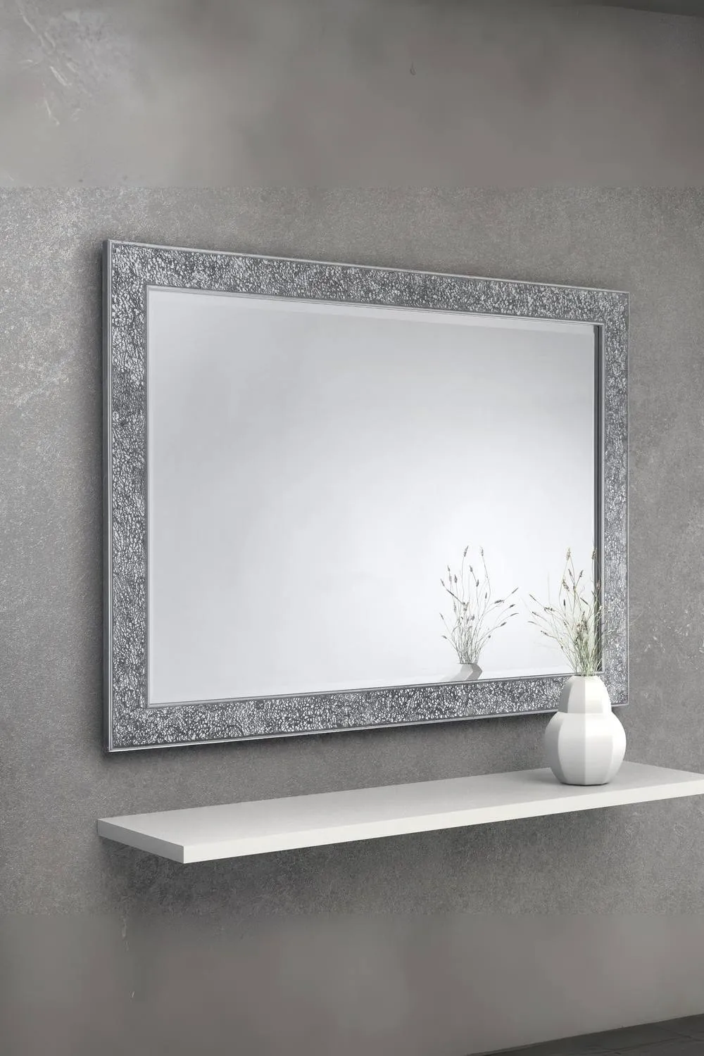 Julian Bowen Staccato Fragment Wall Mirror in Silver