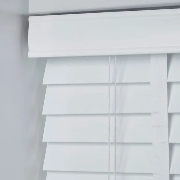 White Fauxwood 50mm Taped Venetian Blind 3