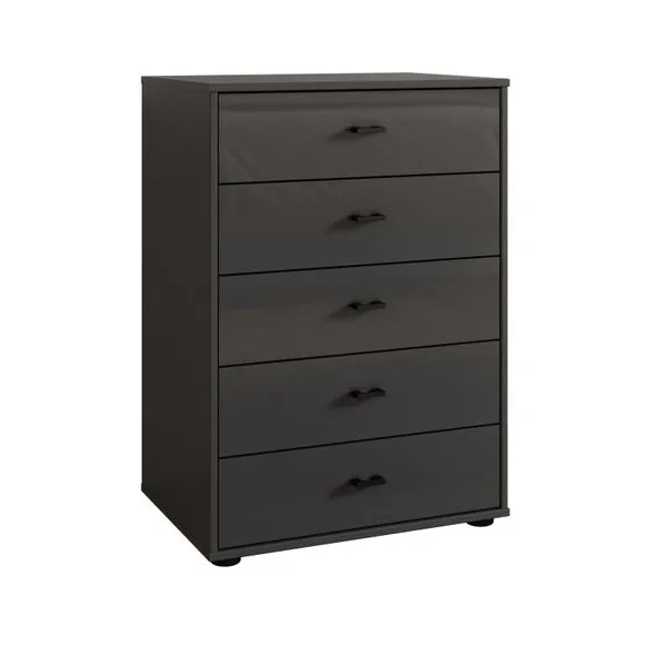 Wiemann Kahla Glass Fronted Small 5 Drawer Chest 3