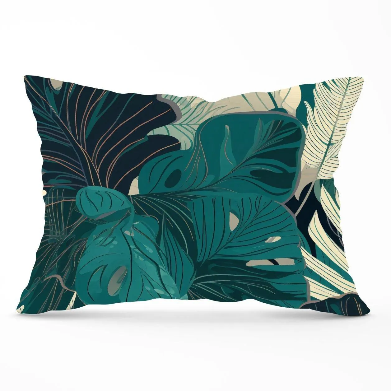 Warren Reed - Designer Tropical Green Leaves Cushions
