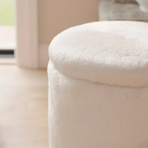 Supersoft Faux Fur Storage Footstool 4