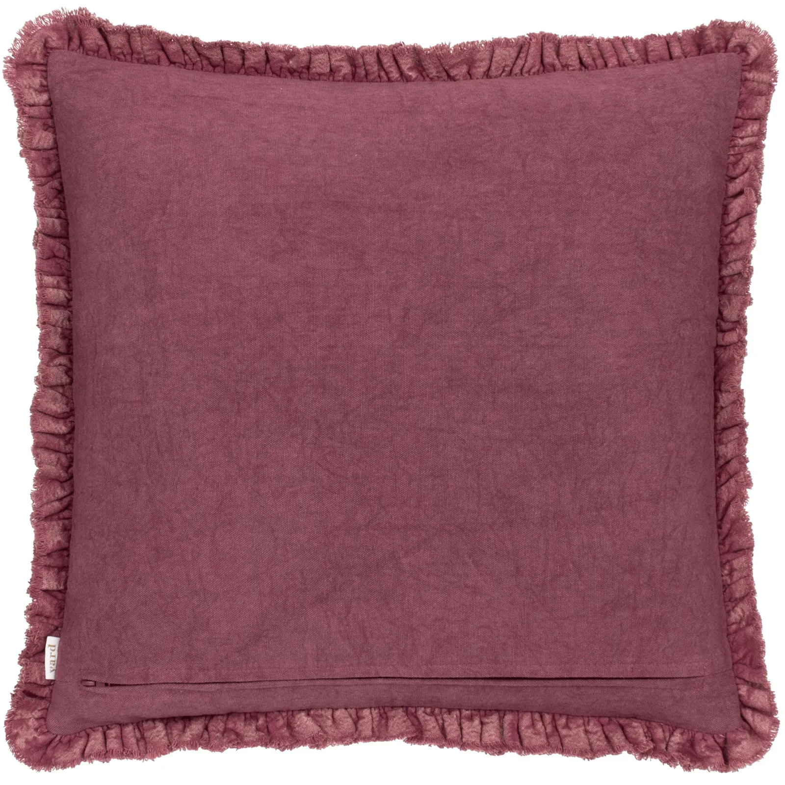 Yard Bertie 100% Cotton Velvet Cushion in Dark Red 3