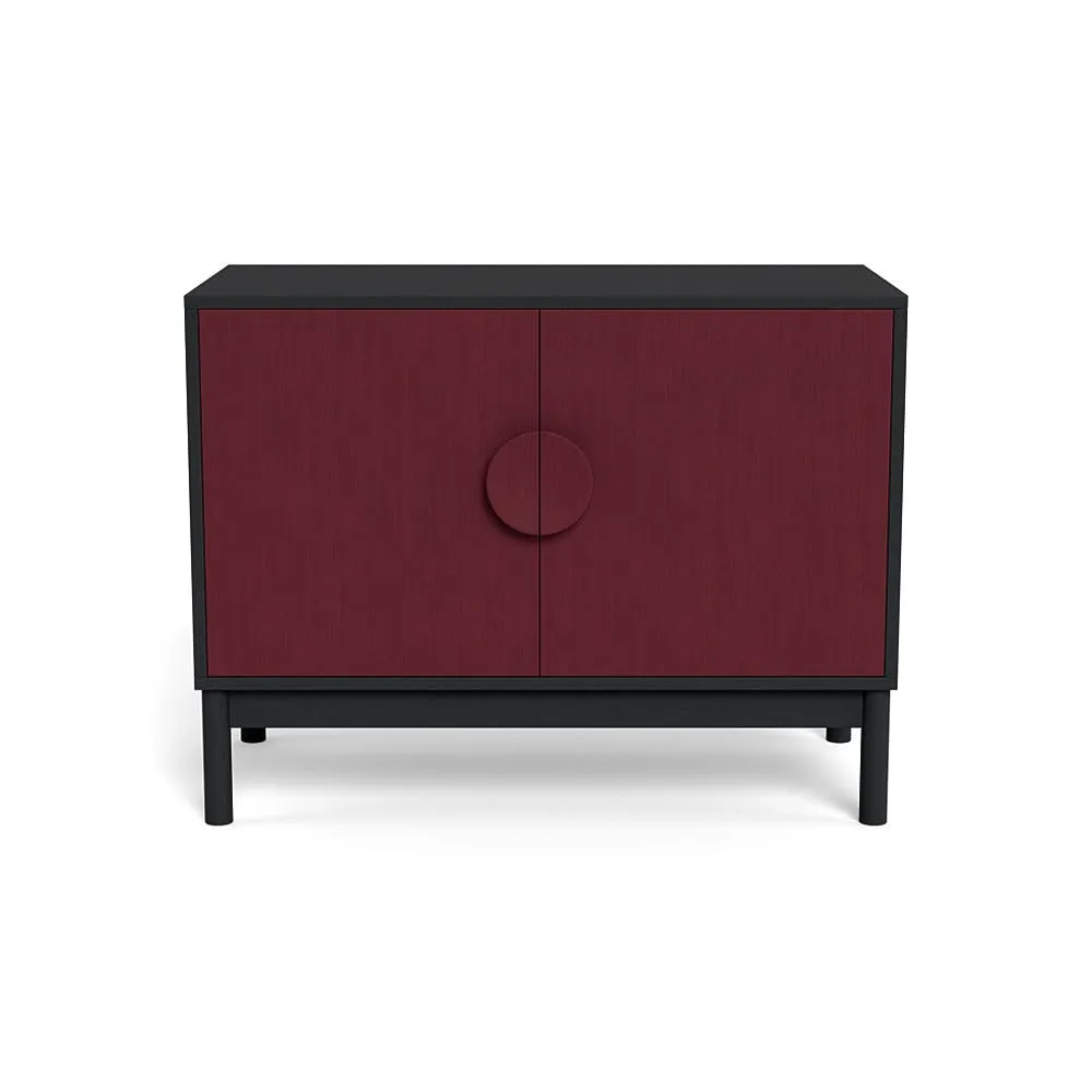 Heal's Tinta Small Sideboard Black Stain Carcass Red Stain Doors 1