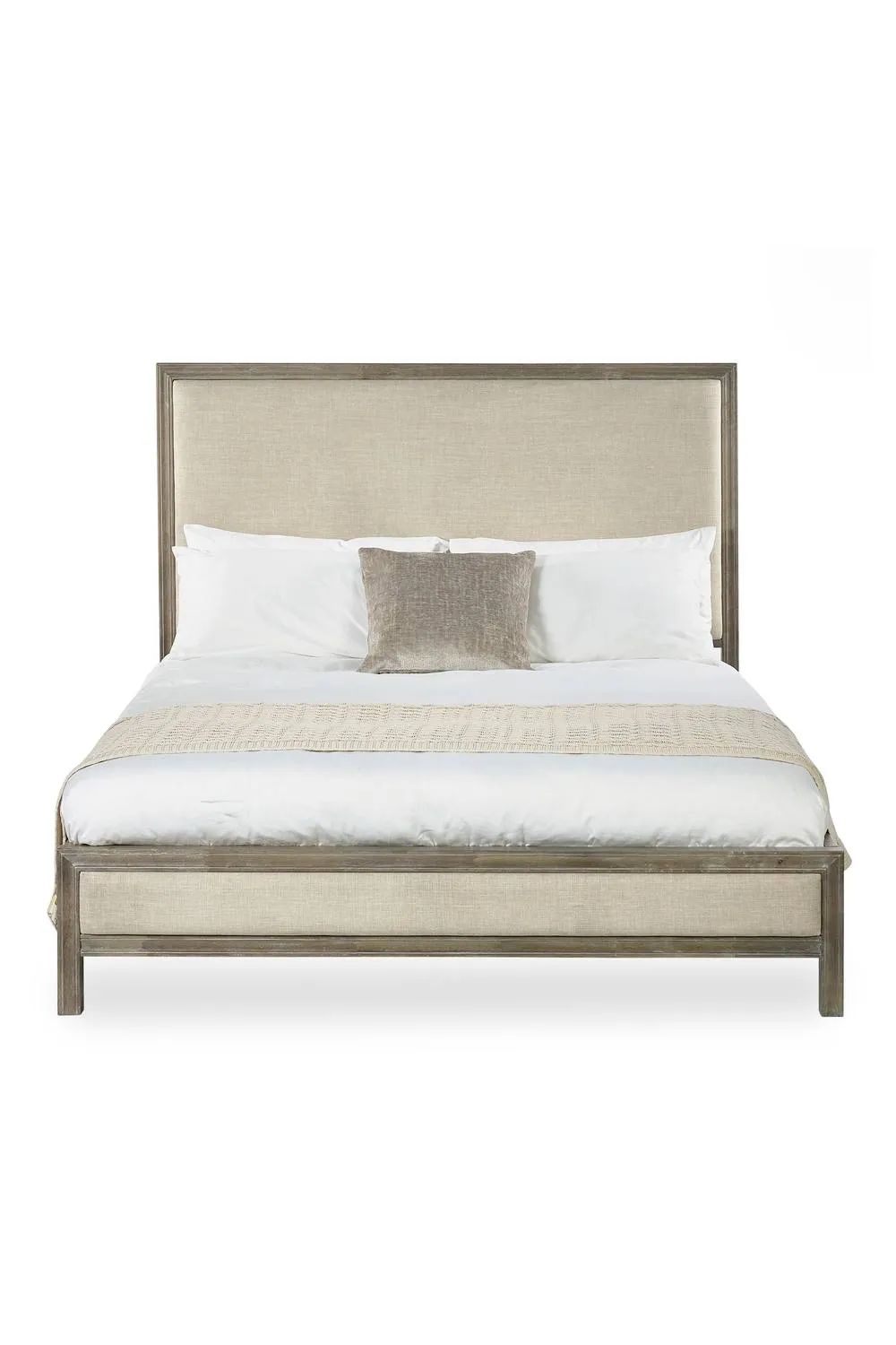 Julian Bowen Lucie Upholstered Headboard Bed in Beige 4