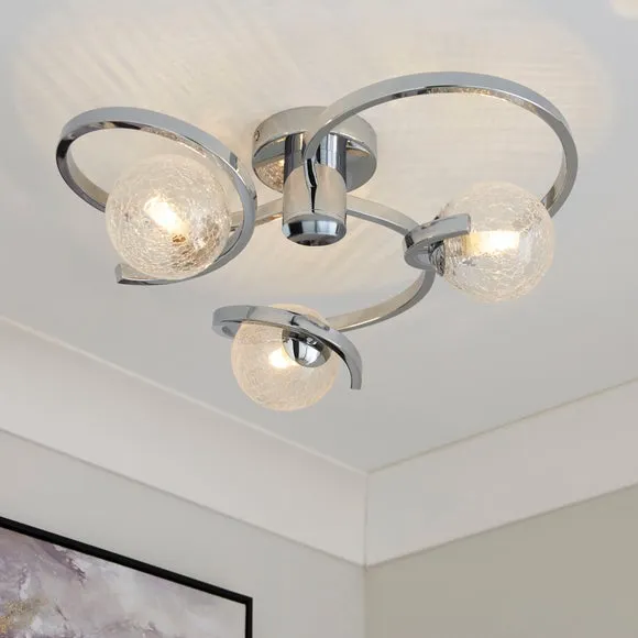 Penny 3 Light Semi Flush Ceiling Light