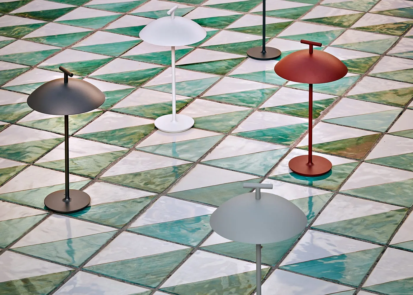 Kartell Geen-A LED Portable Table Lamp Brick Red 4