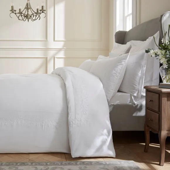 Dorma Norwood Emboidery 100% Cotton Duvet Cover & Pillowcase Set 3