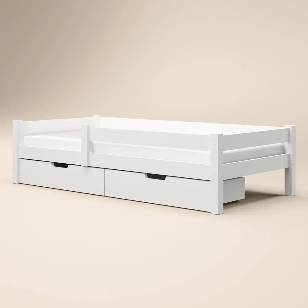Flair Milo Single Bed with Storage in White 4